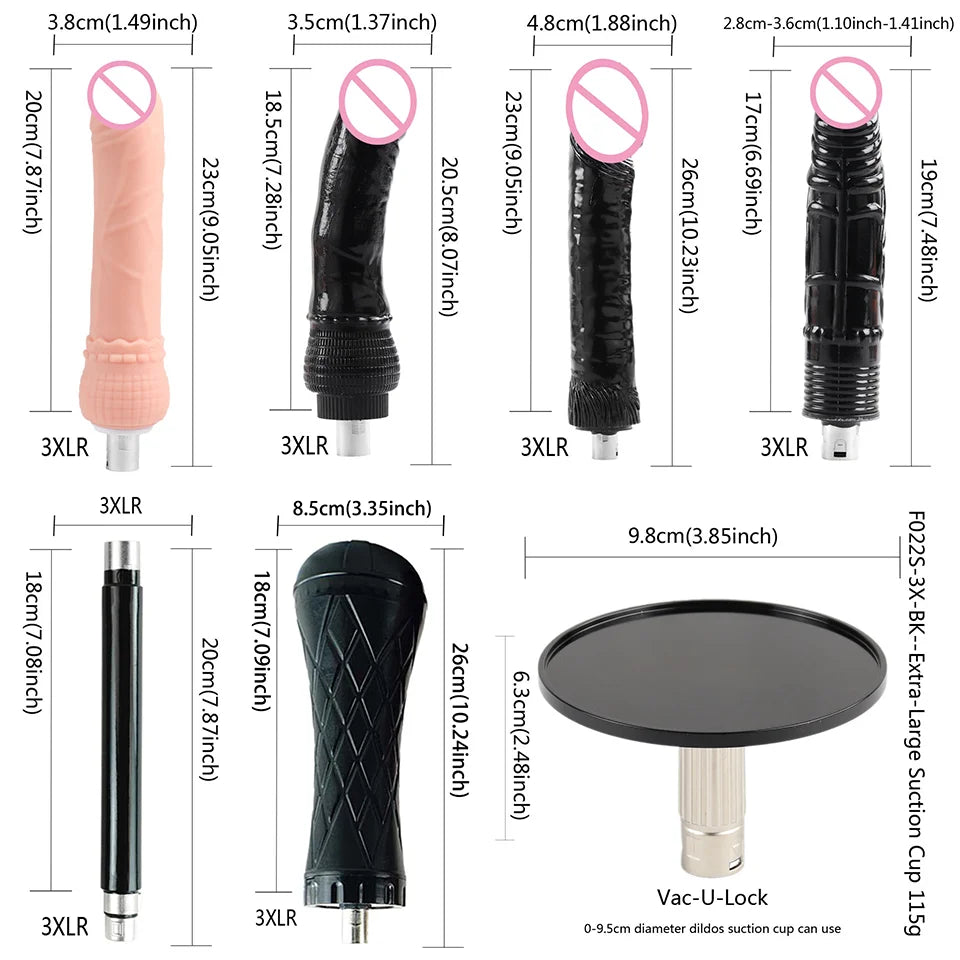 FREDORCH Sex Machine Adjustable Automatic Female Masturbating Pumping with 3XLR Sex Gun Love Machine for Woman Adult Sex Toy