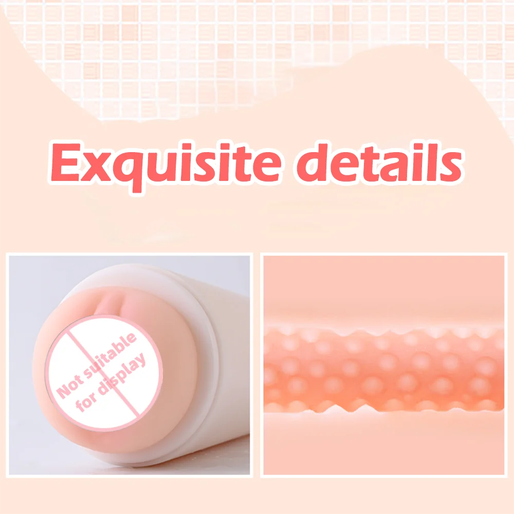 Male Masturbator Cup  Vaginal Penetration Pocket Pussy Realistic Rubber Vagina Penis Trainer Sex Toys For Men Adults Goods
