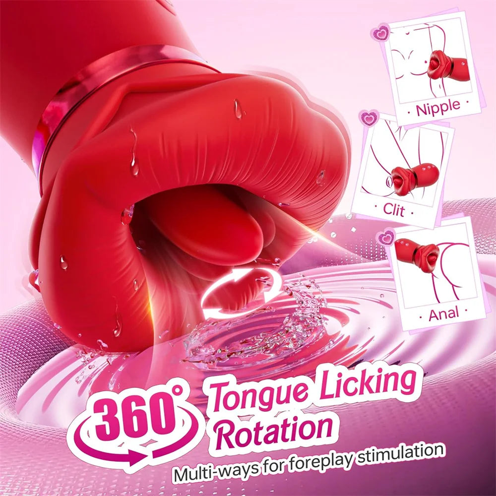 Oral Sucking Vibrator Juguetes Sexuales Tongue Licking Nipple Clitoris Stimulation Big Mouth 4 IN1 Sex Toys for Women Sexy Games