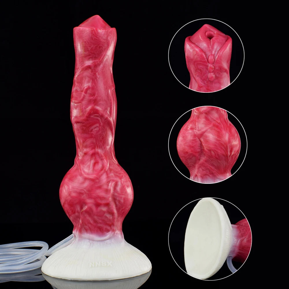 NNSX Squirting Dildo with Strong Sucker Big Knot Anal Plug Silicone Dilatador Anal Dildos Penetration Large Toys for Woman Man