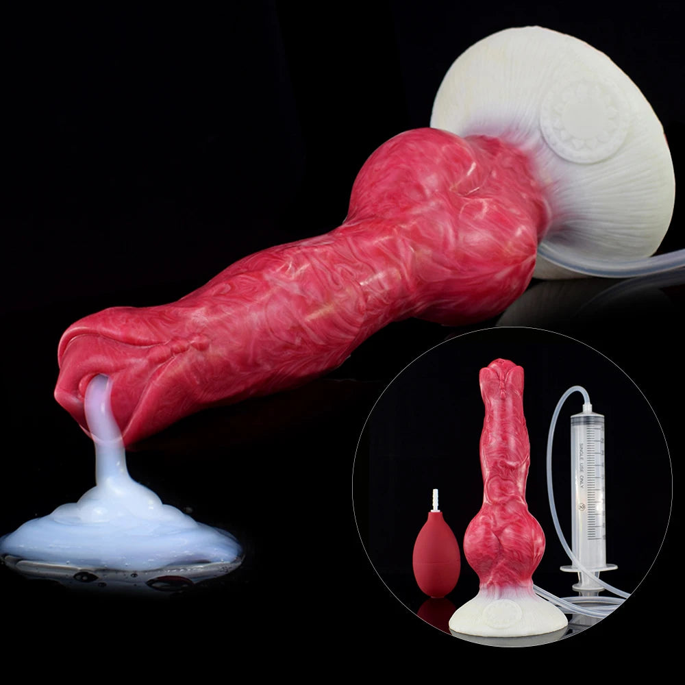 NNSX Squirting Dildo with Strong Sucker Big Knot Anal Plug Silicone Dilatador Anal Dildos Penetration Large Toys for Woman Man