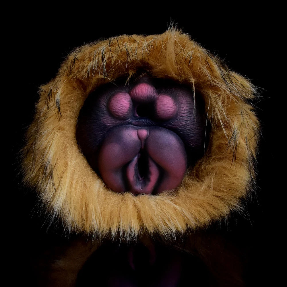 YOCY Realistic Animal Pussy Men Masturbator Soft Silicone Vaginal Anal Channel Fantasy Stroker Toy Fetish With Lifelike Fur