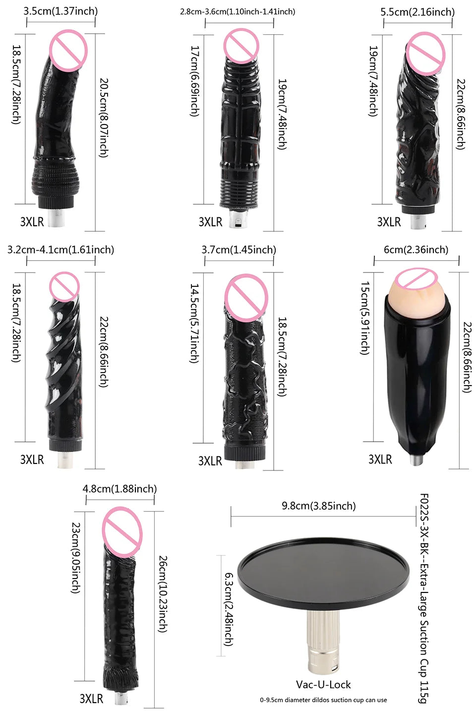 FREDORCH Sex Machine Adjustable Automatic Female Masturbating Pumping with 3XLR Sex Gun Love Machine for Woman Adult Sex Toy