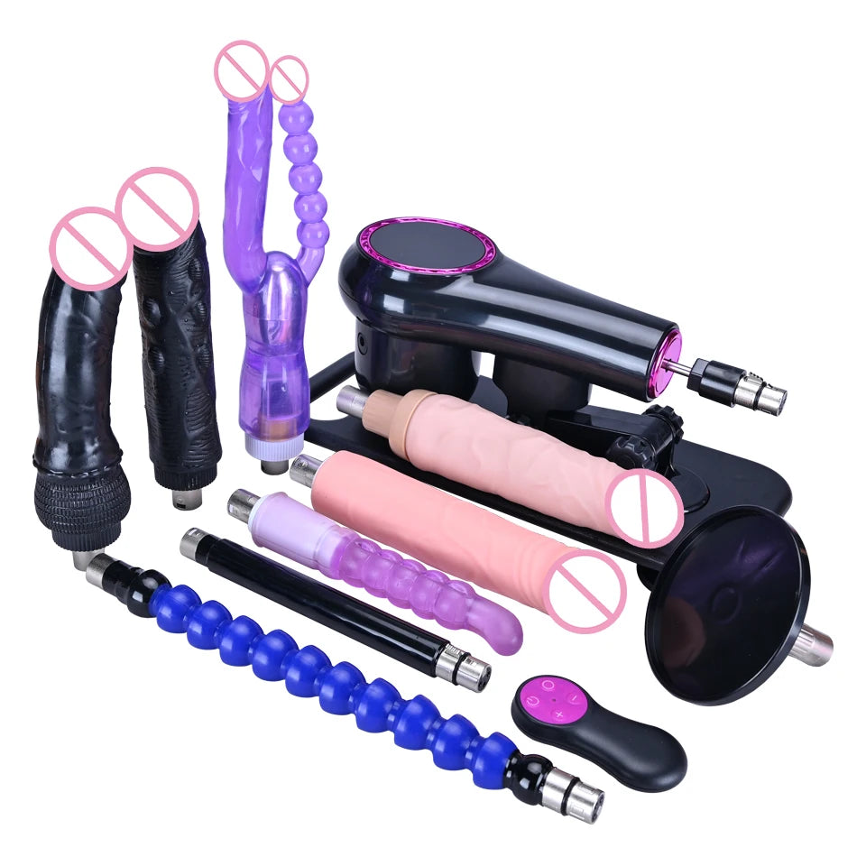 ROUGH BEAST 3XLR Sex Machine with Dildo Attachment Wireless Automatic Masturbation Machine for Women and Men Telescopic Sex Toys
