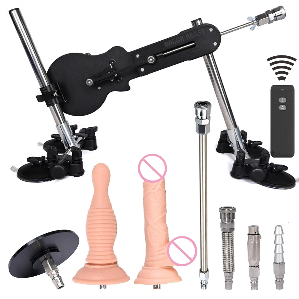 ROUGH BEAST 70W Power Automatic Sex Machine with Dildo Attachment Wireless Masturbation Machine for Women Telescopic Men Sex Toy