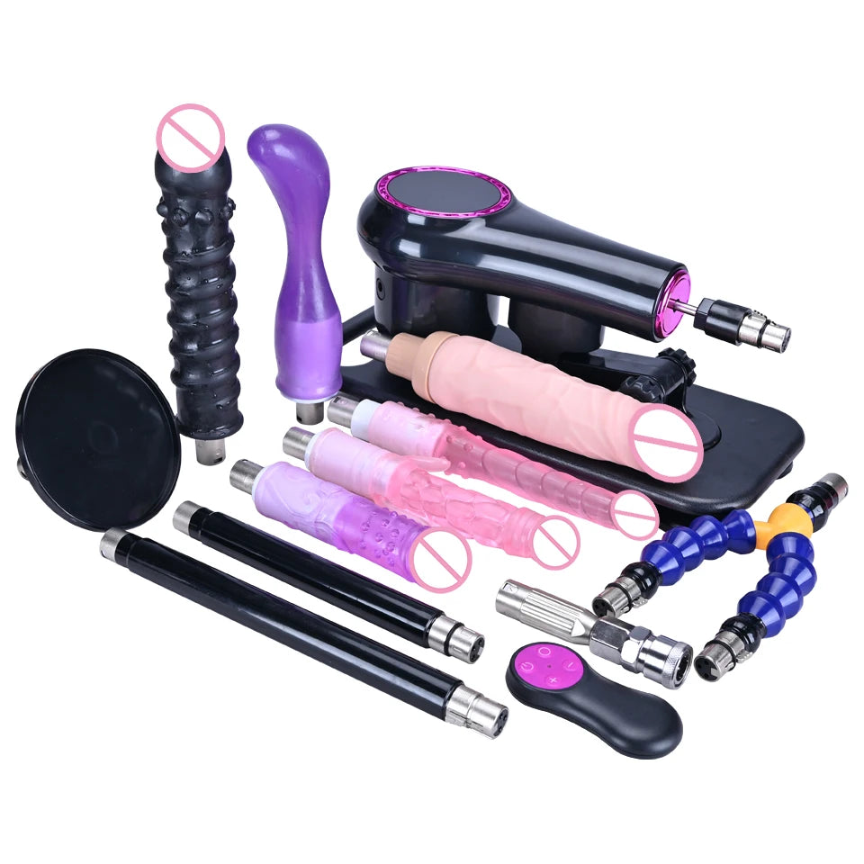 ROUGH BEAST 3XLR Sex Machine with Dildo Attachment Wireless Automatic Masturbation Machine for Women and Men Telescopic Sex Toys