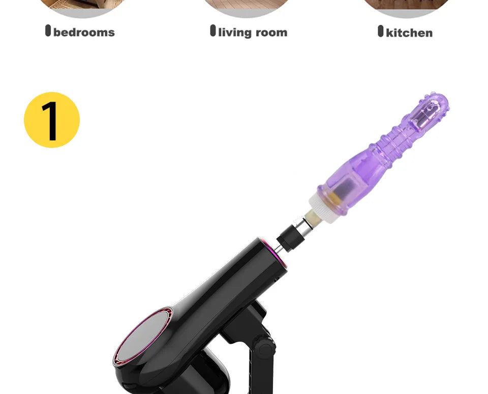 ROUGH BEAST Automatic Sex Machine with Big Black Dildo for Women Love Machine Masturbation Pumping Gun for Couple Men Sex Toys