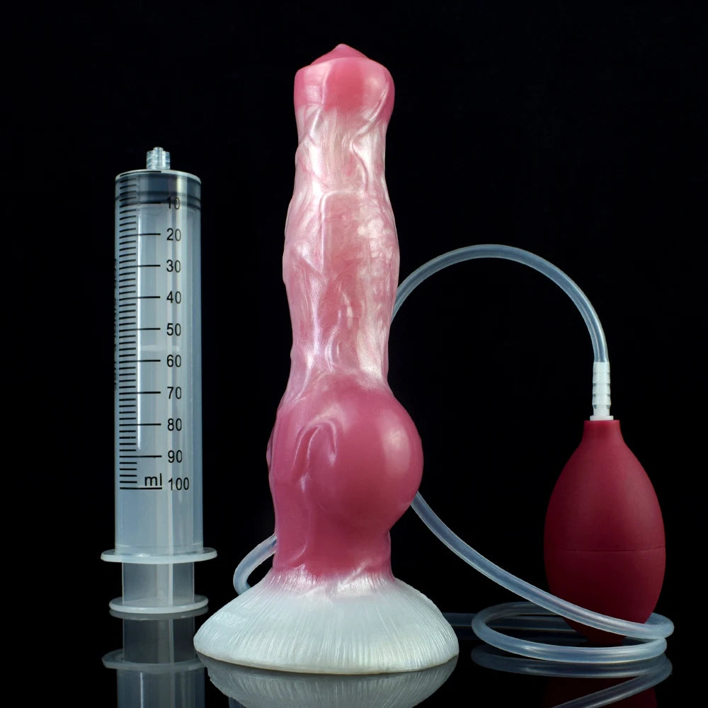 NNSX Squirting Dildo with Strong Sucker Big Knot Anal Plug Silicone Dilatador Anal Dildos Penetration Large Toys for Woman Man