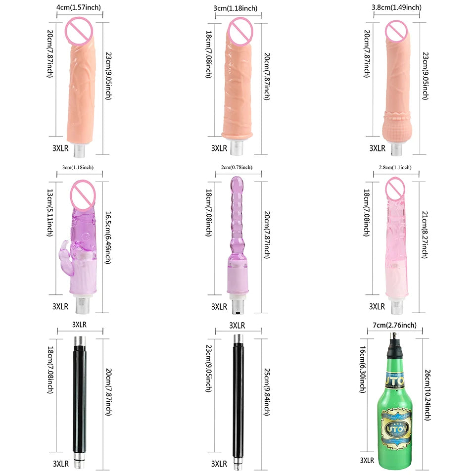 FREDORCH Sex Machine Adjustable Automatic Female Masturbating Pumping with 3XLR Sex Gun Love Machine for Woman Adult Sex Toy