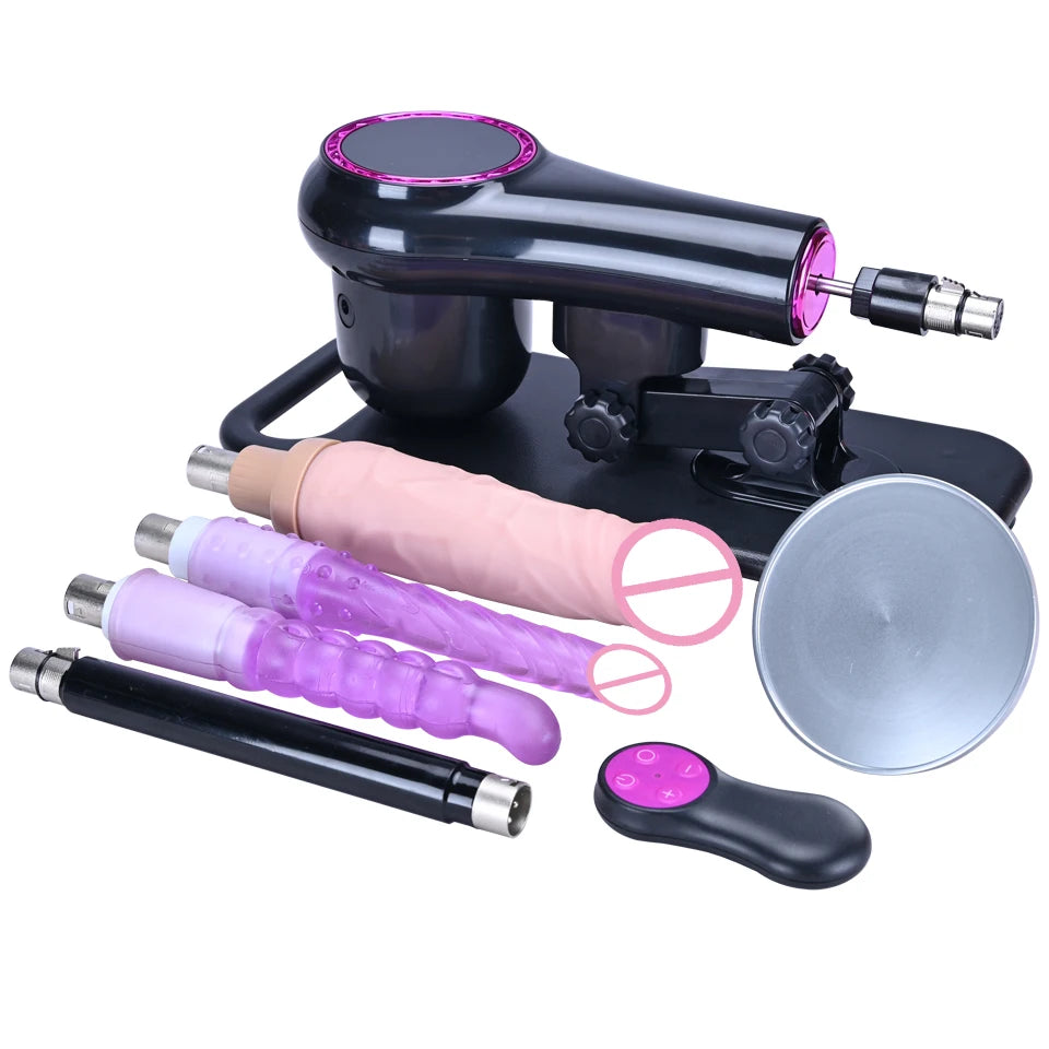 ROUGH BEAST 3XLR Sex Machine with Dildo Attachment Wireless Automatic Masturbation Machine for Women and Men Telescopic Sex Toys