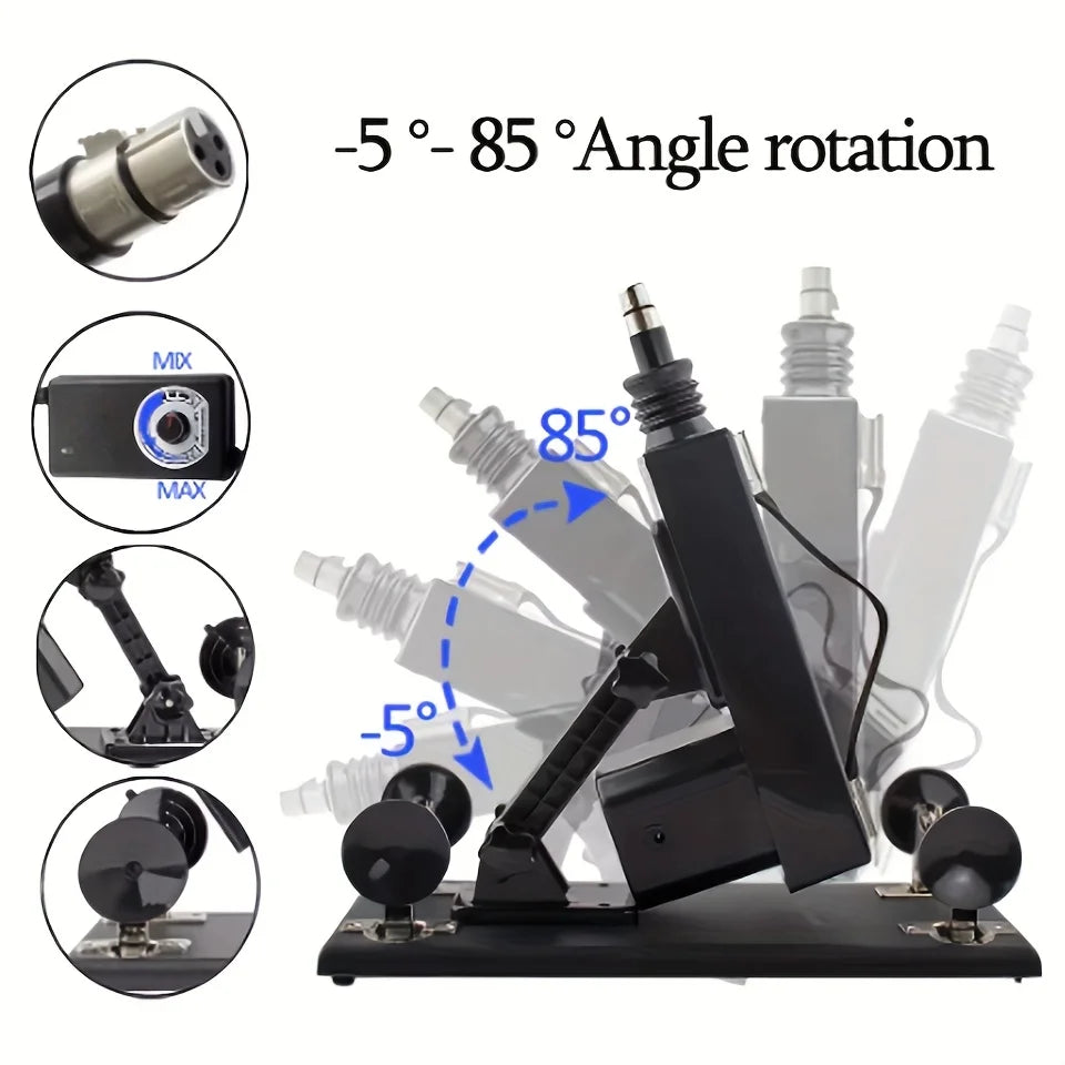 New Sex Machine for Couple Female Masturbation with Dildos Adjustable Angle Retractable Machine Gun Sex Toys