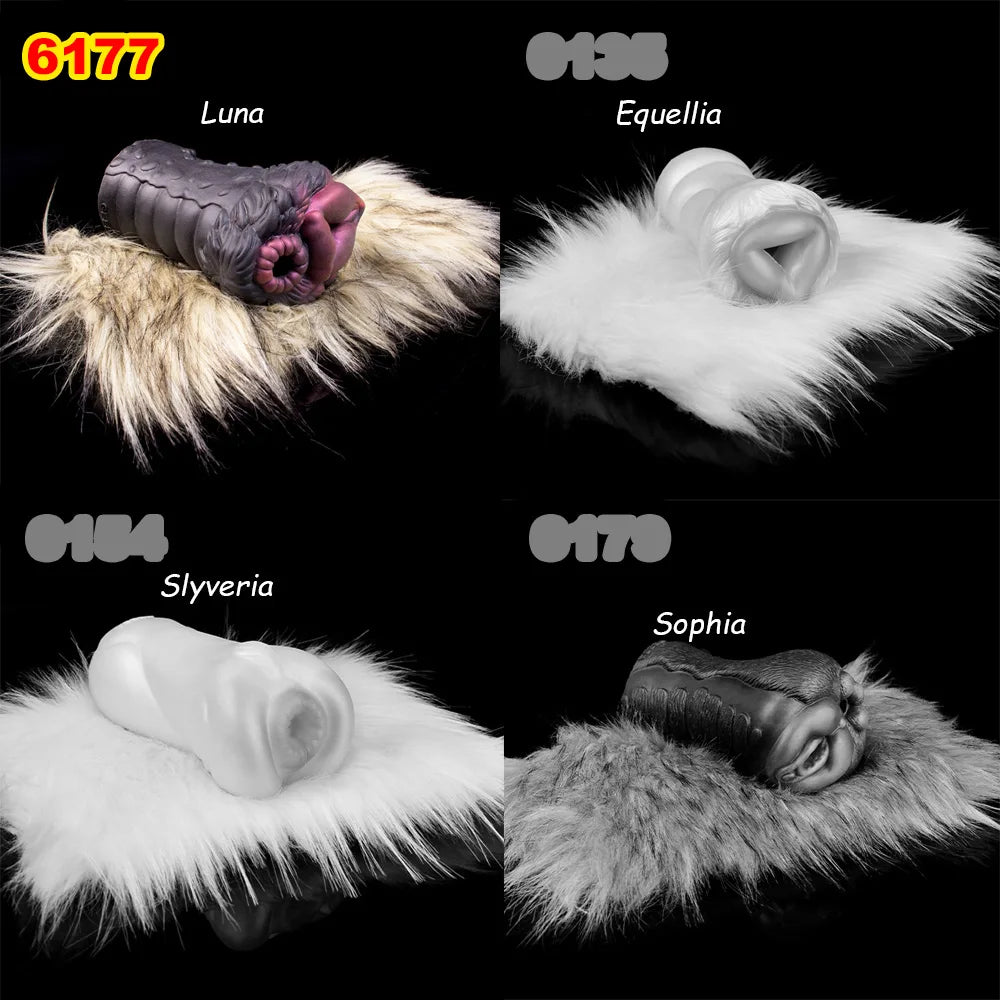 YOCY Realistic Animal Pussy Men Masturbator Soft Silicone Vaginal Anal Channel Fantasy Stroker Toy Fetish With Lifelike Fur