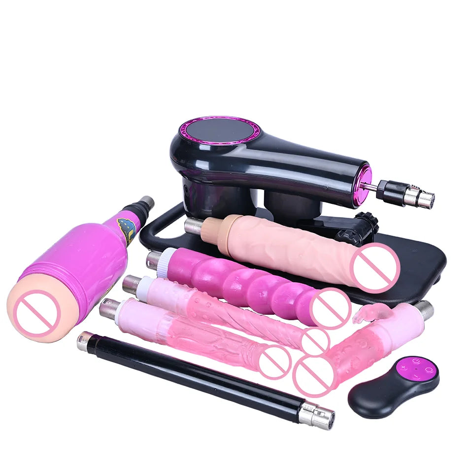 ROUGH BEAST 3XLR Sex Machine with Dildo Attachment Wireless Automatic Masturbation Machine for Women and Men Telescopic Sex Toys