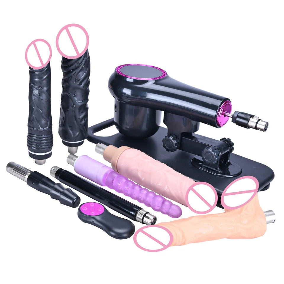ROUGH BEAST Automatic Sex Machine with Big Black Dildo for Women Love Machine Masturbation Pumping Gun for Couple Men Sex Toys