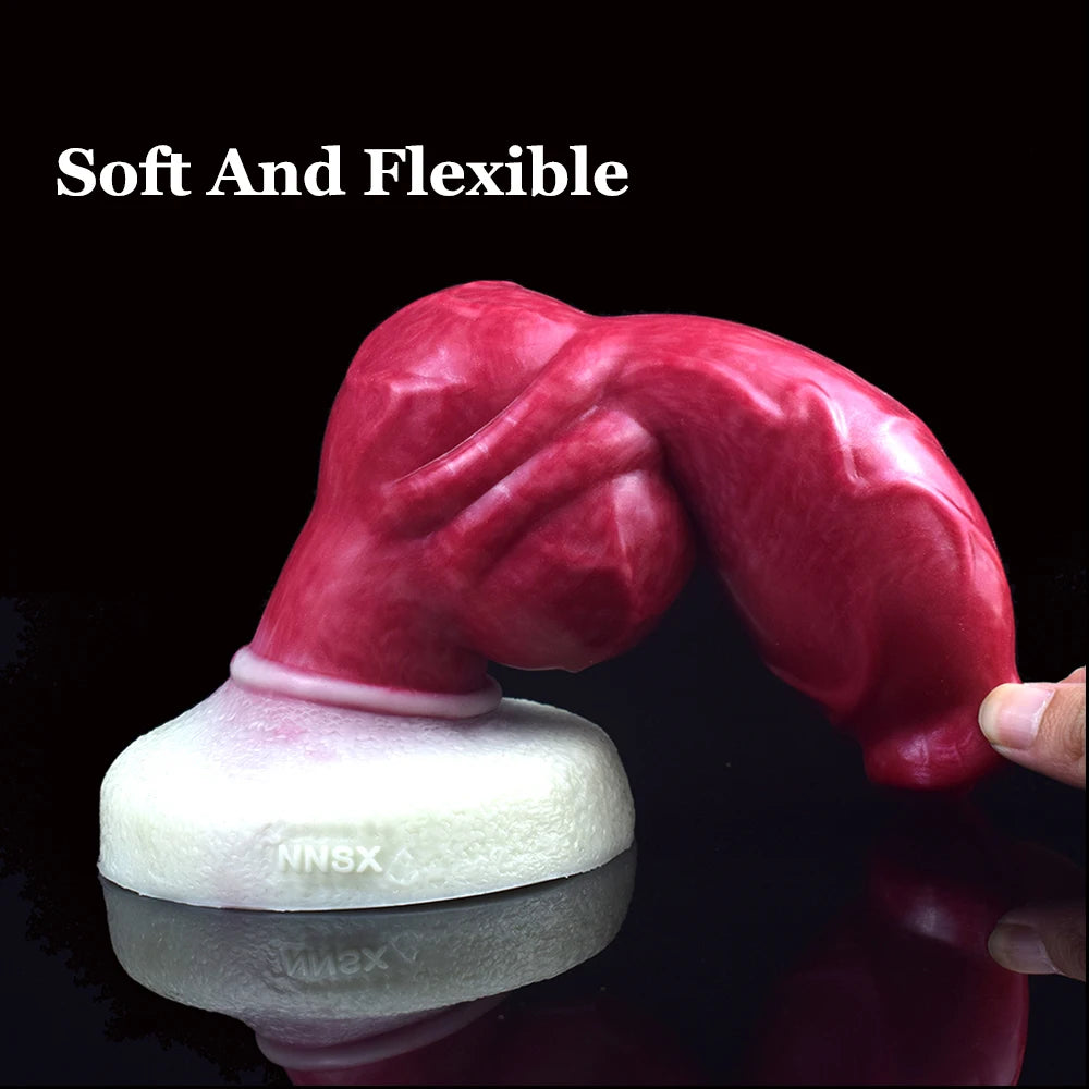 NNSX Animal Anal Dildo With Sucker Large Knot Dog Penis Butt Plug Anus Dilators Sexy Tools Ass Toys For Men Advanced Players