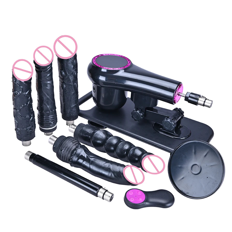 ROUGH BEAST 3XLR Sex Machine with Dildo Attachment Wireless Automatic Masturbation Machine for Women and Men Telescopic Sex Toys